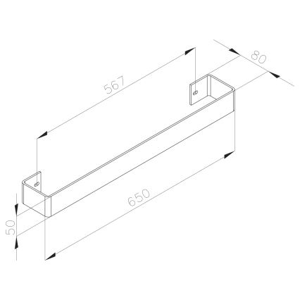 Sapho - Wandhandtuchhalter COLONNA 8×65 cm glänzender Chrom