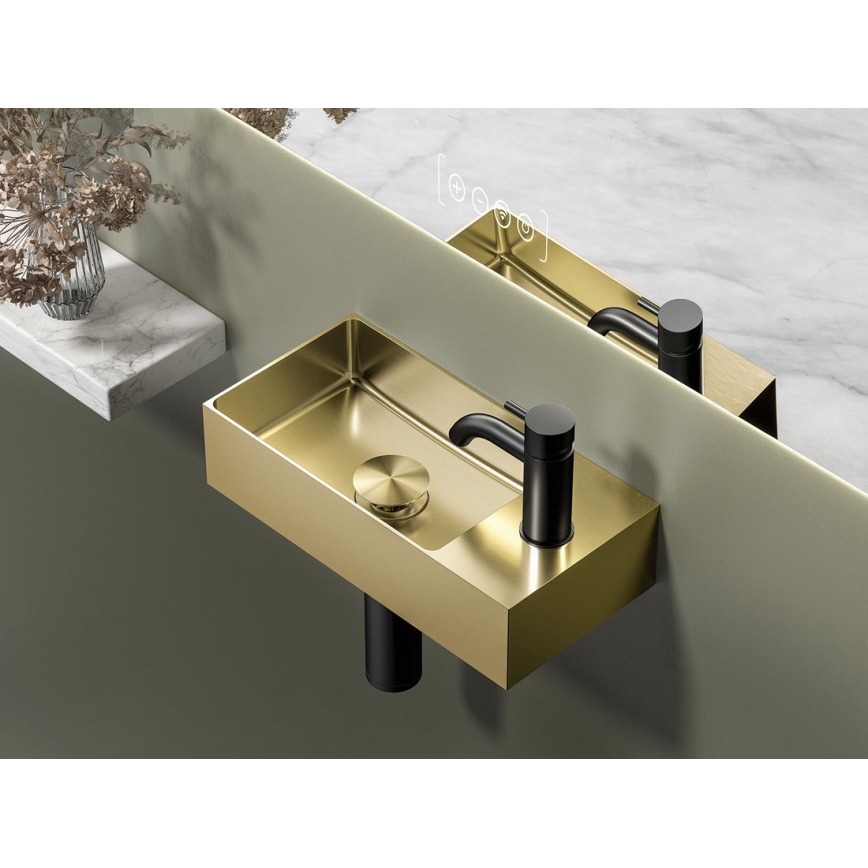 Sapho - Wandwaschbecken AURUM 36,5x18 cm mattgold