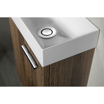 Sapho - Wandwaschbecken PICCOLINO 31x17 cm links/Gussmarmor/weiß