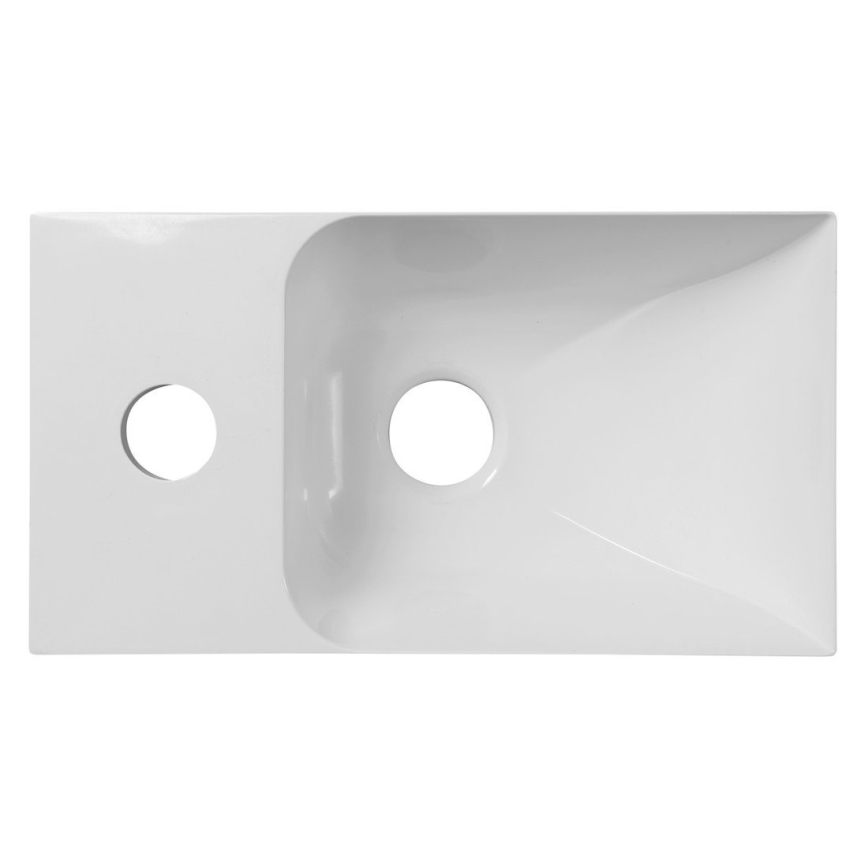 Sapho - Wandwaschbecken PICCOLINO 31x17 cm links/Gussmarmor/weiß