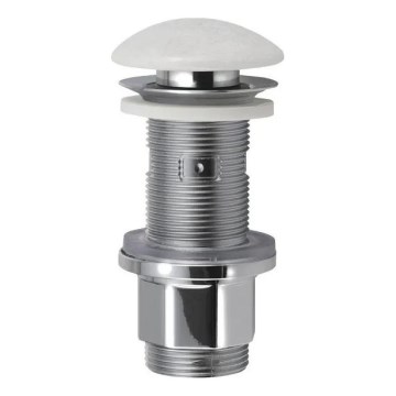 Sapho - Waschbeckenablauf Click-Clack BLOK Ø 6,7 cm Marmor/Weiß