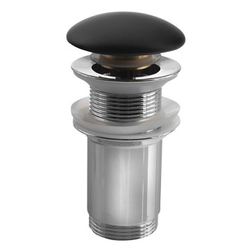 Sapho - Waschbeckenablauf Ø 7 cm matt-schwarz / glänzender Chrom