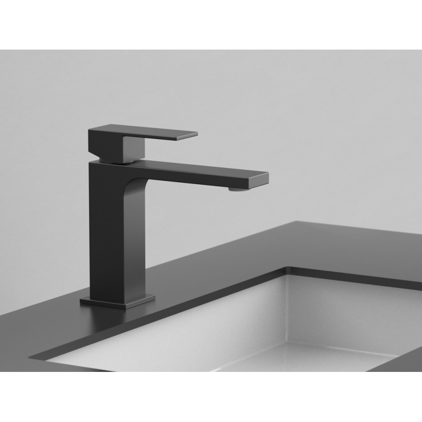 Sapho - Waschbeckenarmatur CUBEMIX 15,3 cm matt schwarz