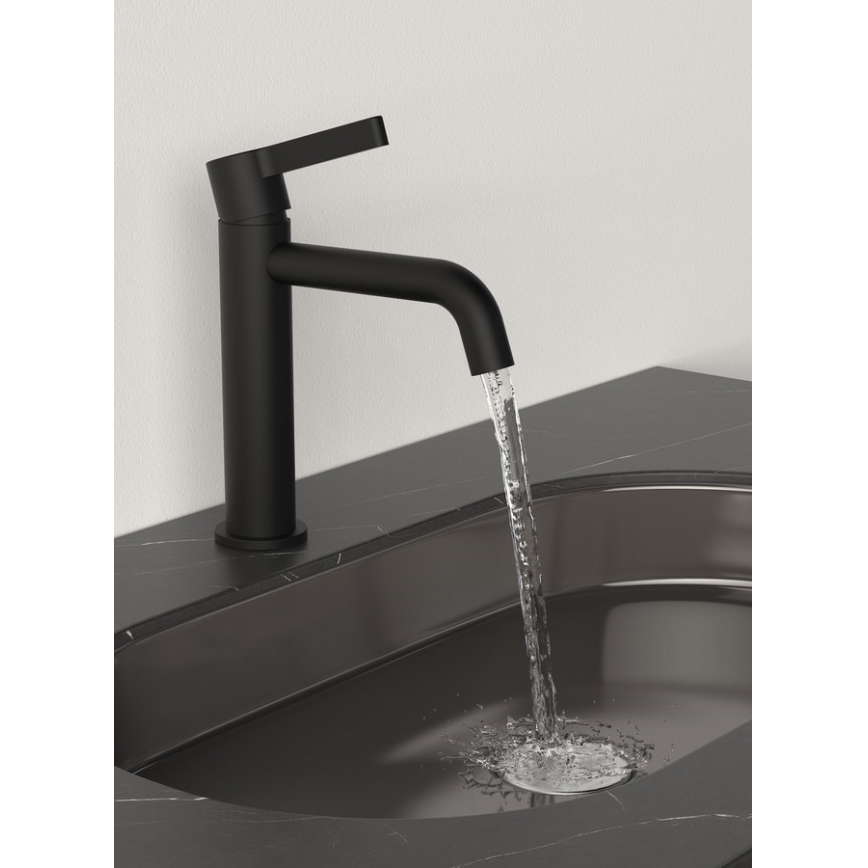 Sapho - Waschbeckenarmatur ICONIC 18,7 cm matt schwarz