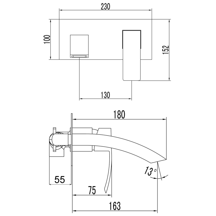 Sapho - Waschtischarmatur GINKO matt schwarz