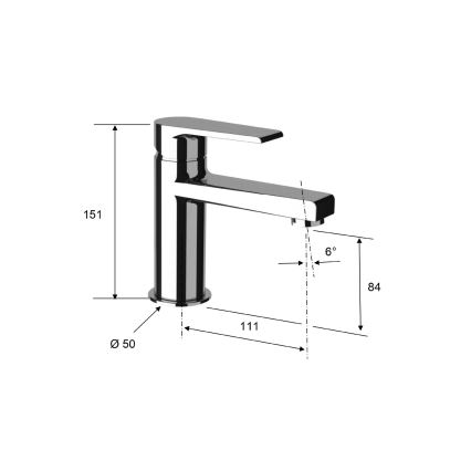 Sapho - Waschtischarmatur KAI 15 cm Hochglanzchrom