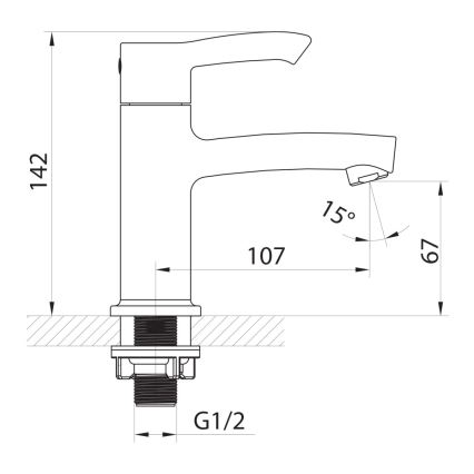 Sapho - Waschtischarmatur SMALL 14 cm glänzender Chrom