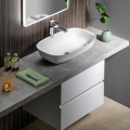 Sapho - Waschtischplatte AVICE 150 x 49,5 cm grau/Betonoptik