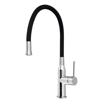Sapho - Wasserhahn/Armatur mit flexiblem Arm SILI schwarz/Messing