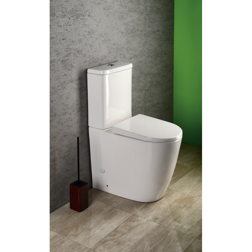 Sapho - WC-Kombi TURKU Boden-/Wandanschluss Keramik/Weiß
