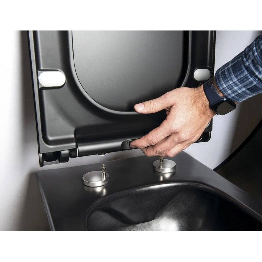 Sapho - WC-Sitz SoftClose AVVA SLIM matt schwarz