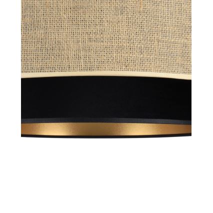 SARTA Hängeleuchte an Seil 1xE27/60W/230V Ø 45 cm schwarz/jute