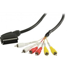 SCART-Kabel 6x Stecker schwarz