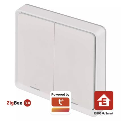 Schalter 2-Tasten GoSmart Tuya weiß
