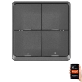 Schalter 4-Tasten GoSmart 1xCR2430 Tuya schwarz