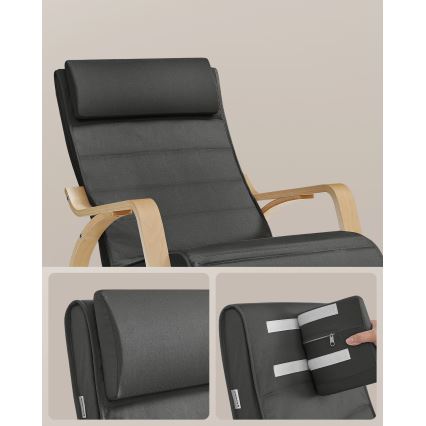 Schaukelstuhl RESTLY – dunkelgrau