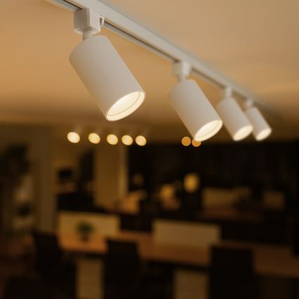 Schienenstrahler für 1-Phasen-Lichtschiene TIGER 1xGU10/10W/230V weiß