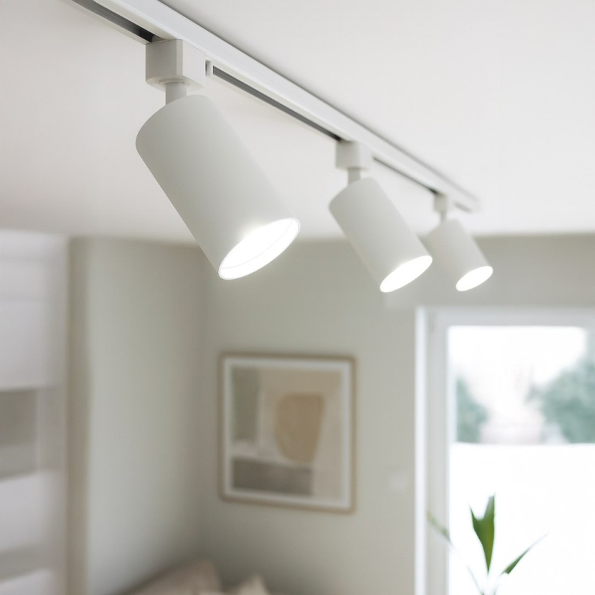 Schienenstrahler für 1-Phasen-Lichtschiene TIGER 1xGU10/10W/230V weiß