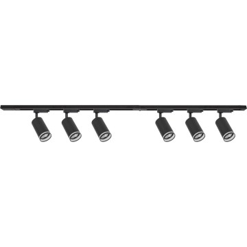 Schienenstrahler im Schienensystem PIPE 6xGU10/10W/230V schwarz