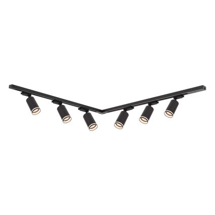 Schienenstrahler im Schienensystem PIPE 6xGU10/10W/230V schwarz