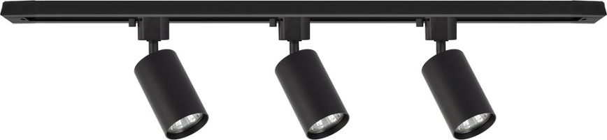 Schienenstrahler im Schienensystem TIGER 3xGU10/10W/230V schwarz