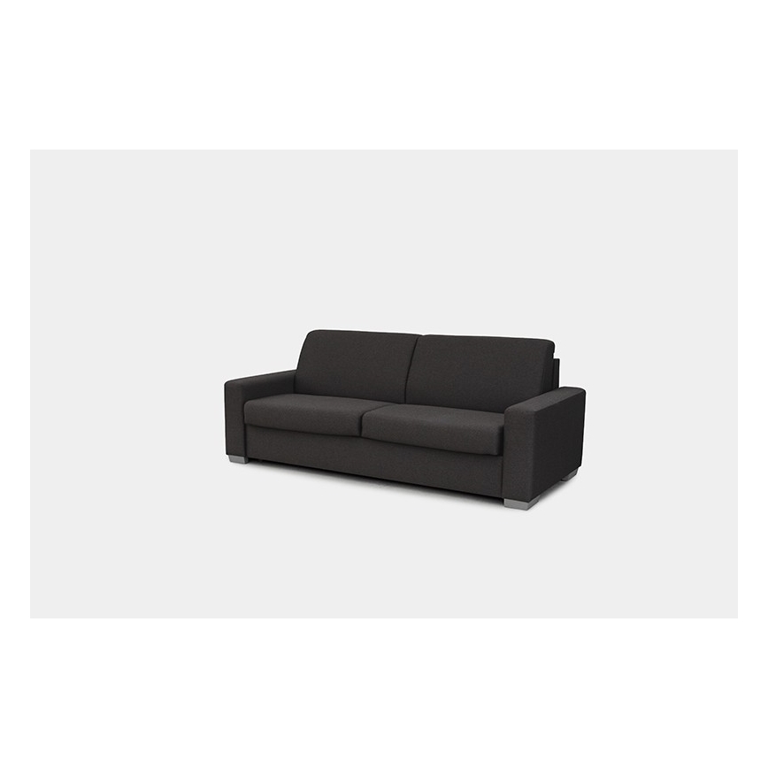 Ausziehbares Dreisitzsofa LEKA in Braun für den täglichen Gebrauch