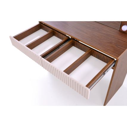 Schminktisch AMORIO 94x43 cm Kaschmir/Nussbaum-Dekor