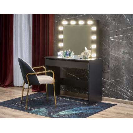 Schminktisch AMORIO 94x43 cm schwarz