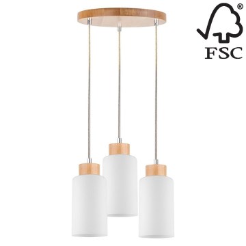 Schnur-Hängeleuchte BOSCO 3xE27/60W/230V – FSC-zertifiziert