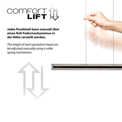 Schöner Wohnen 11316-18 - LED dimmbare Pendelleuchte an Kabel LENA LED/32W/230V schwarz