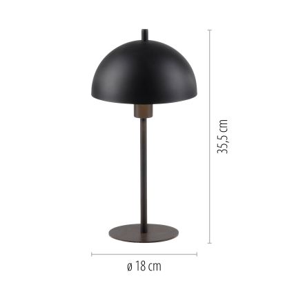 Schöner Wohnen 11726-18 - Tischlampe ALI 1xE14/15W/230V schwarz