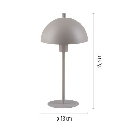 Schöner Wohnen 11726-39 - Tischlampe ALI 1xE14/15W/230V grau