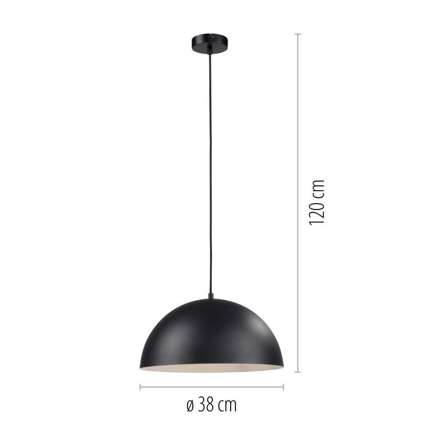 Schöner Wohnen 11728-18 - Pendelleuchte ALI 1xE27/25W/230V Ø 38 cm schwarz