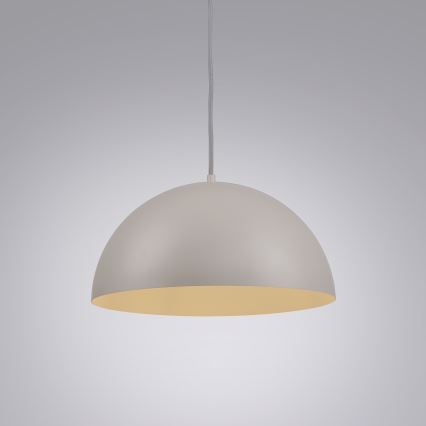 Schöner Wohnen 11728-39 - Pendelleuchte ALI mit Kabel, 1x E27/25W/230V, Ø 38 cm, grau