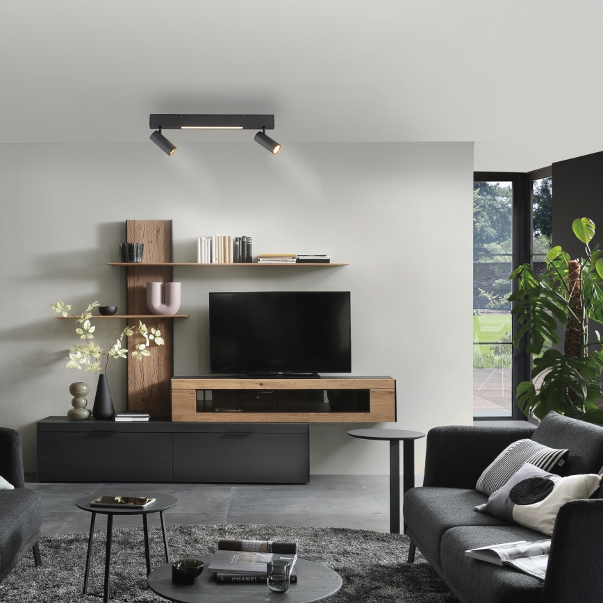 Schöner Wohnen 11793-18 - LED-Spot DANTE 2x GU10/10W/230V + LED/7,2W, schwarz