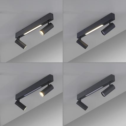 Schöner Wohnen 11793-18 - LED-Spot DANTE 2x GU10/10W/230V + LED/7,2W, schwarz