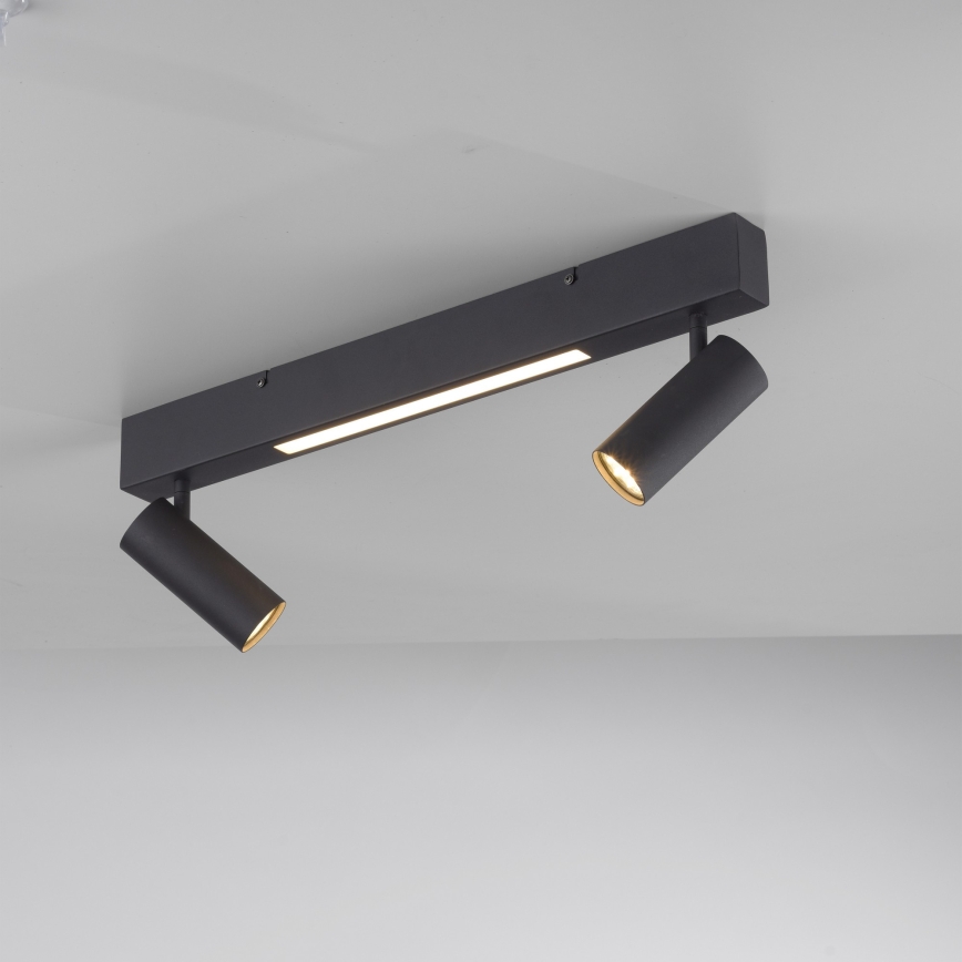 Schöner Wohnen 11793-18 - LED-Spot DANTE 2x GU10/10W/230V + LED/7,2W, schwarz