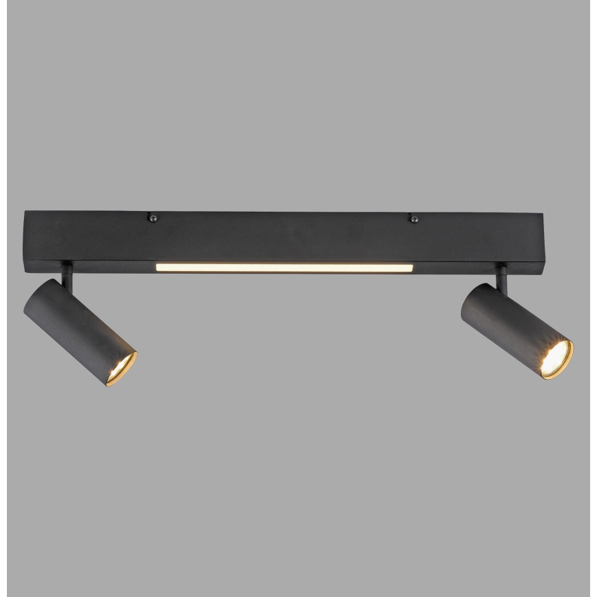 Schöner Wohnen 11793-18 - LED-Spot DANTE 2x GU10/10W/230V + LED/7,2W, schwarz