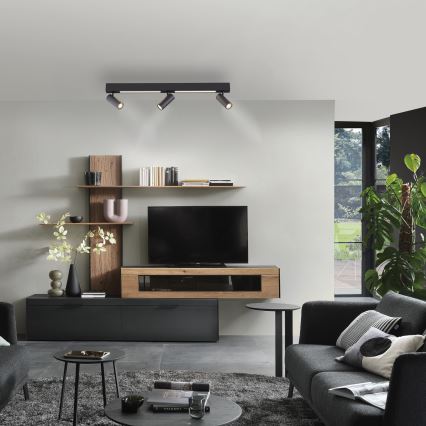 Schöner Wohnen 11794-18 - LED-Spot DANTE 3xGU10/10W/230V + LED/14,4W schwarz