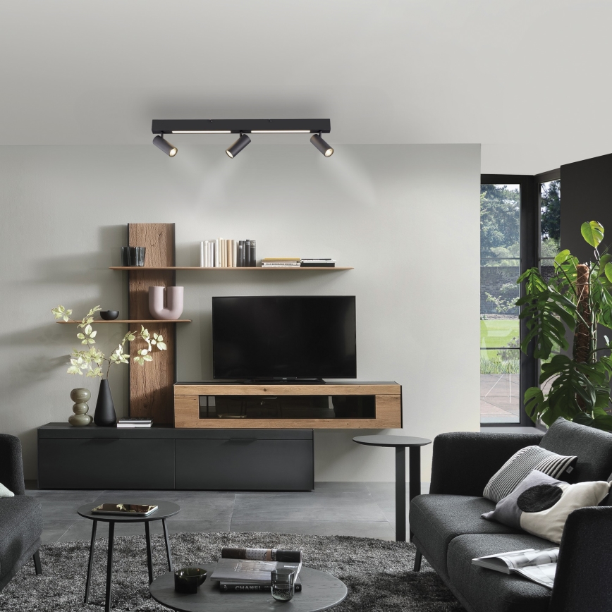 Schöner Wohnen 11794-18 - LED-Spot DANTE 3xGU10/10W/230V + LED/14,4W schwarz