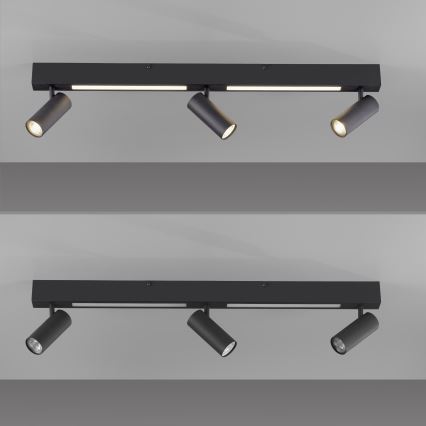 Schöner Wohnen 11794-18 - LED-Spot DANTE 3xGU10/10W/230V + LED/14,4W schwarz