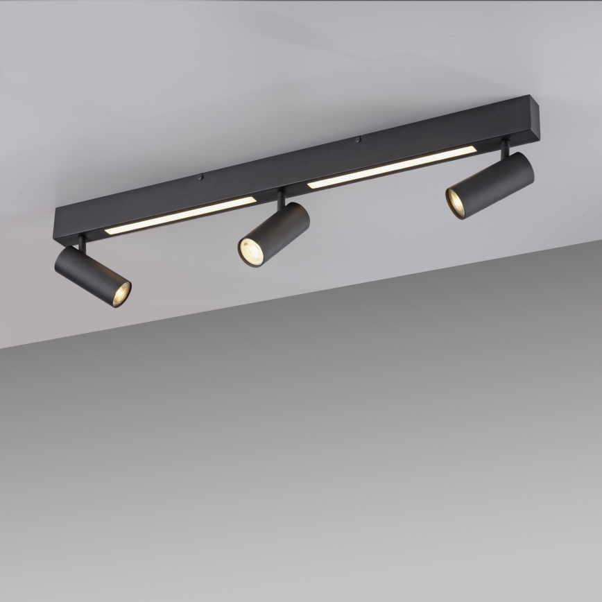 Schöner Wohnen 11794-18 - LED-Spot DANTE 3xGU10/10W/230V + LED/14,4W schwarz