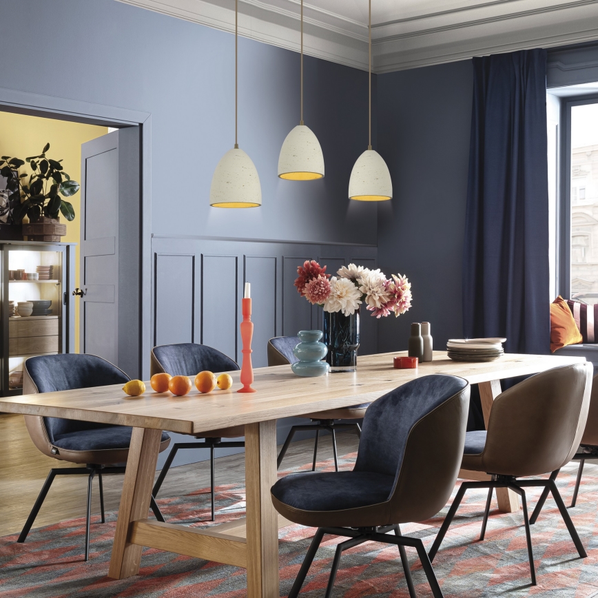 Schöner Wohnen 12541-42 - Pendelleuchte TRAVENTA, 3xE27/40W/230V, Beton