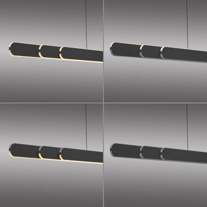 Schöner Wohnen 12577-18 - dimmbare Hängeleuchte mit Seilaufhängung ADRIANA ROUND 2xLED/24W/230V 2700/3000/3500/4000/5000K schwarz