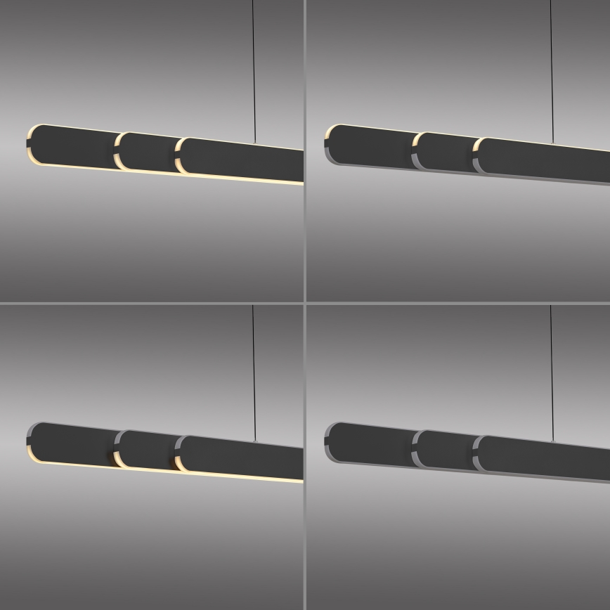 Schöner Wohnen 12577-18 - dimmbare Hängeleuchte mit Seilaufhängung ADRIANA ROUND 2xLED/24W/230V 2700/3000/3500/4000/5000K schwarz