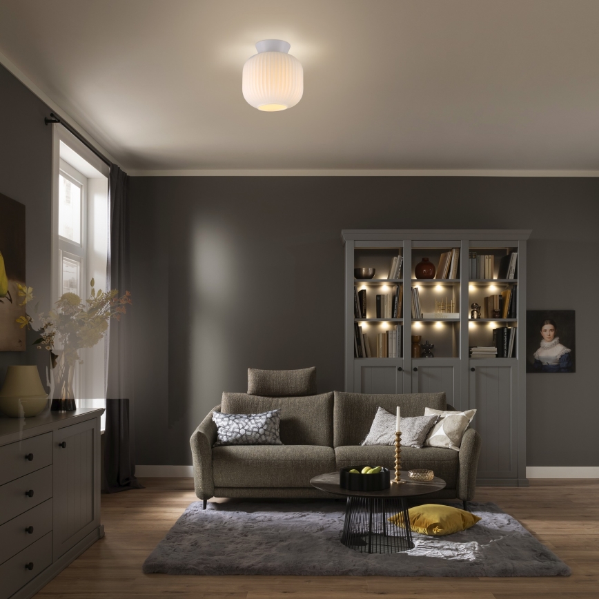 Schöner Wohnen 13574-16 - Deckenleuchte NAMI 1xE27/25W/230V Ø 20 cm weiß