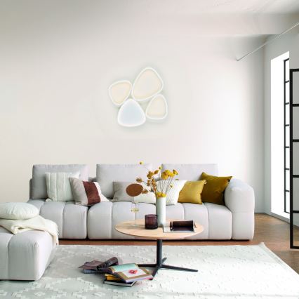 Schöner Wohnen 14038-16 - dimmbare LED-Deckenleuchte PEBBLES LED/35,5W/230V weiß