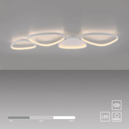 Schöner Wohnen 14039-16 - dimmbare LED-Deckenleuchte PEBBLES LED/35,5W/230V weiß