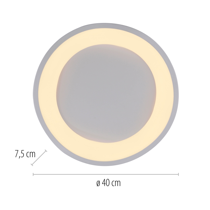 Schöner Wohnen 14233-16 - Dimmbare LED-Deckenleuchte MONTA LED/21W/230V Ø 40 cm weiß