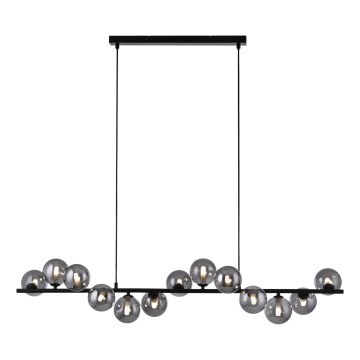 Schöner Wohnen 14504-18 - LED-Pendelleuchte an Kabel DUBAI 13xG9/3W/230V schwarz/rauchfarben